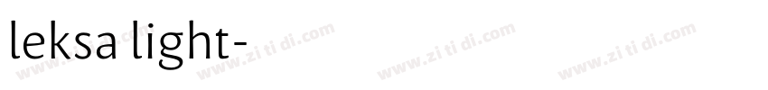 leksa light字体转换